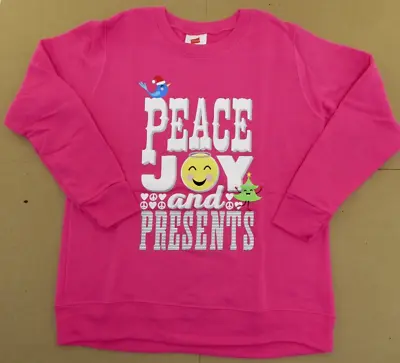HANES Eco Smart Youth Holiday Sweatshirt Wow Pink Youth Small • $16.99