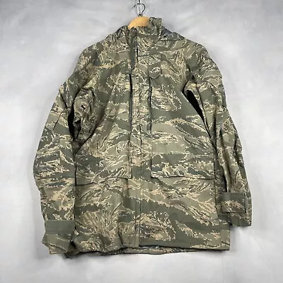 US Air Force Gore-Tex Tiger Stripe Environmental Camo Parka Jacket Small Regular • $46.41