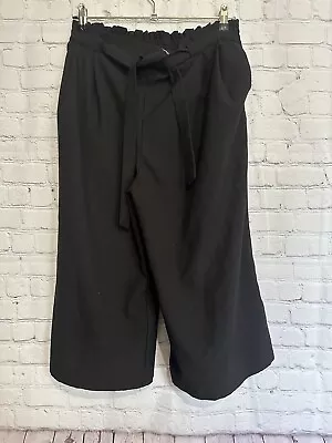 Kaleidoscope Women’s Culotte Trousers Size 14 Black Cropped Straight Leg • $5.55