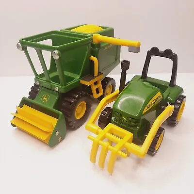 $20.95 • Buy John Deere Fun On Farm Tractor Harvester Truck Toy Vehicle & Tractor Loader