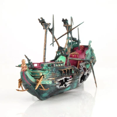 $14.55 • Buy Large Aquarium Decoration Boat Aquarium Ship Air Split Shipwreck Fish Tank W F❤❤