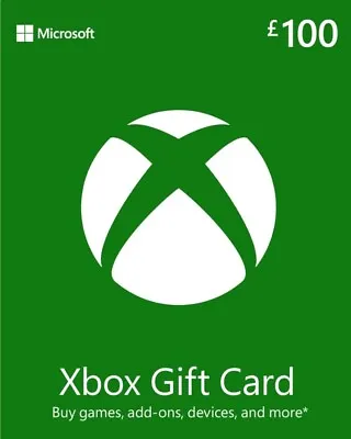 Microsoft Xbox Live £100 Gift Card Points UK ✨️✨️✨️✨️✨️ • £149.99