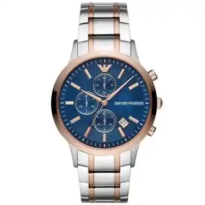 Emporio Armani Renato Blue Men's Watch AR80025 Brand New Designer Special Gift • £145
