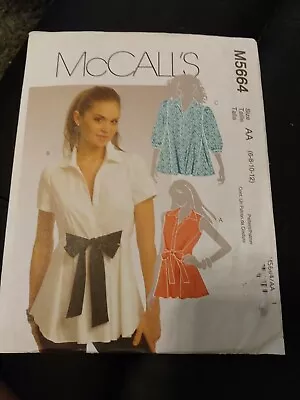 McCall's M5664 Size 6-12 Mrs Shirts With Flares Sewing Pattern Uncut • $6.99