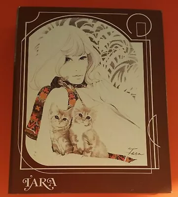 £16 • Buy Vintage Retro 1970s William Tara Print Woman Cat Art Nouveaux Ring Binder Kitsch
