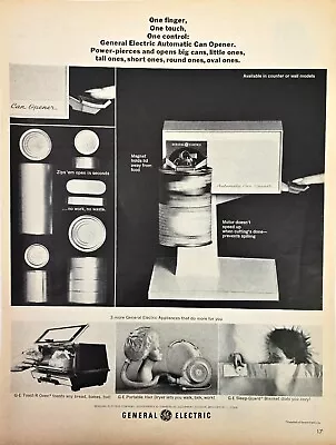 1963 GE General Electric Automatic Can Opener Toast-R-Oven Vintage Print Ad • $9.50