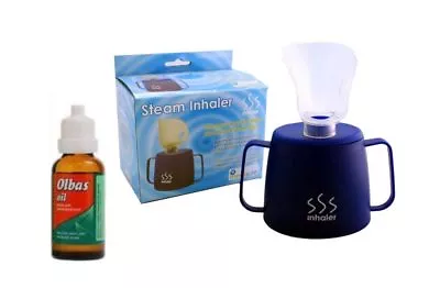 Medisure Steam Inhaler Cup With Olbas Oil 12ml - Relieve Nasal Congestion • £10.99