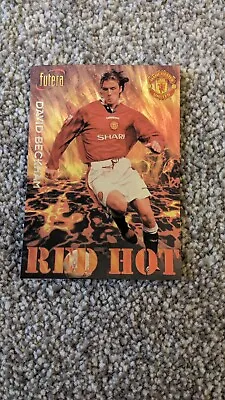 David Beckham RED HOT Limited Edition Futera Trading Card 1998 Manchester United • £15