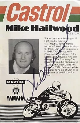 Mike Hailwood Signed Postcard 1978 IOM TT. • £385