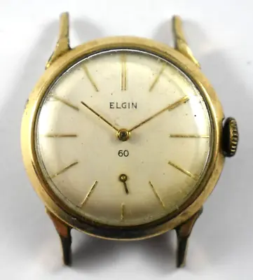 Vintage Elgin Manual Wind 19J 732 10KRGP & SS 30.90mm Wrist Watch Runs Lot.rj • $26.99