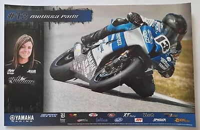 Vintage Poster 2010 Melissa Paris Yamaha Racing R6 GYTR AMA MPH Racing • $11.95