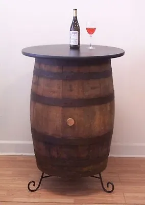 Whiskey Barrel Table-30 Top-Stand-Wine Tasting-Bistro-Bar-Pub-Home-FREE SHIPPING • $649