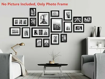 £28.99 • Buy Large Set 23Pcs Photos Multi Picture Frame Collage Aperture Decor Memories Black