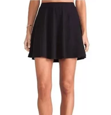 VELVET By Graham & Spencer LARGE Skirt Black Skater MINI BRITA Anthropologie  • $19.99