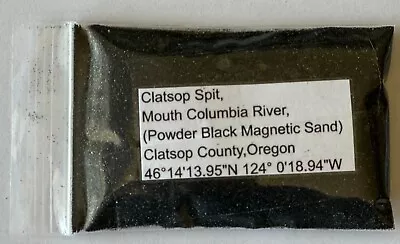 Oregon Clatsop Spit Mouth Of Columbia River Magnetic Sand Sample • $4.95