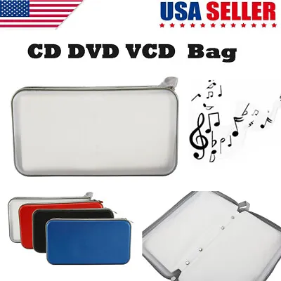 $9.49 • Buy 80 Disc CD DVD Organizer Holder Wallet Storage Case Bag Ring Binder Book US