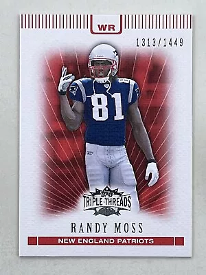Randy Moss 2007 Topps Triple Threads /1449 #61 NFL Card STRAIGHT CASH HOMIE • $2.75