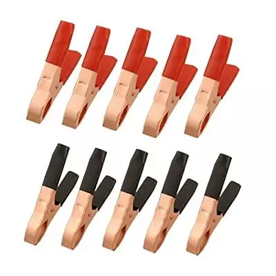 10 Pack Metal Alligator Clips Terminal Test Clamps 50A Electrical Battery Crocod • $10.93