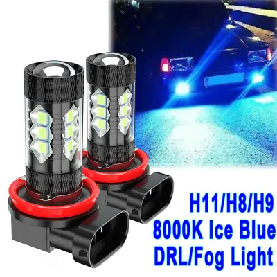 H11 H8 H9 LED Headlight Super Bright Bulbs Kit Blue 8000K 33000LM High/Low Beam • $9.49