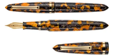 Montegrappa Venetia Havana Amber Fountain Pen.. . • $399