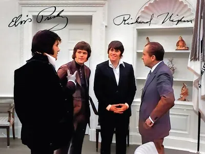 ELVIS PRESLEY Richard Nixon SIGNED AUTOGRAPH  8.5 X 11 PHOTO PICTURE REPRINT • $13.97