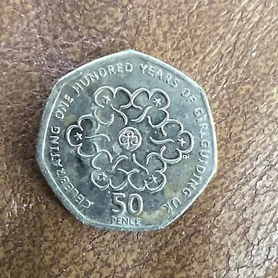 50p Coin 100 Years Of Girl Guiding Guides 2010 Circulated • £1