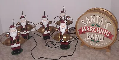 Vintage Mr Christmas Five Santas Drum Marching Band Carols Bells • $89.99