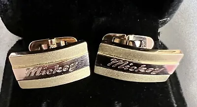 RARE-Mafia-TRUE CRIME-Gangster MICKEY COHEN 14K Engraved  Mickey  Cufflinks • $1795