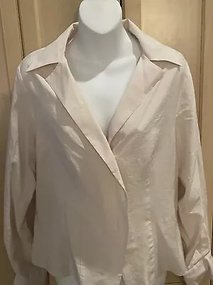 VINCE Women’s Shirt Tunic Blouse Ivory/Beige Cream Size M Medium • $19.99