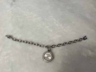 Womens Oasis Round Dangle Charm Bracelet Watch (steel Silver Colour) Fashion • £9.50