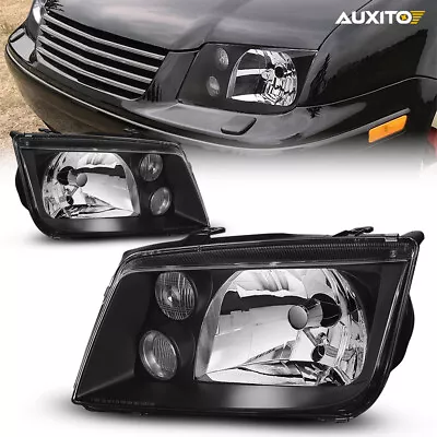 2PCS Black Housing Headlights For 1999-2005 VW Jetta/Bora MK4 Models 1J5941018AH • $82.64