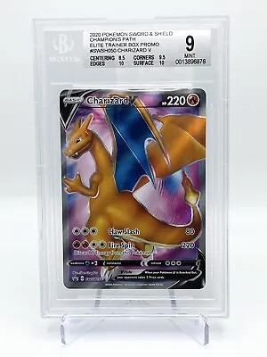 2020 Pokemon Champion's Path ELite Trainer Box Promo SWSH050 Charizard V BGS 9 • $21