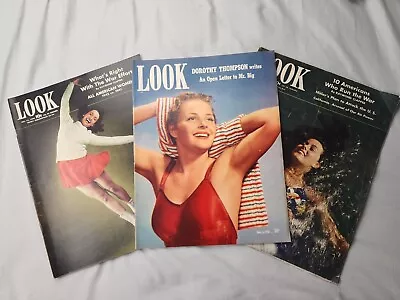 Vintage 1940s LOOK Magazine Lot Of 3 Ads Print Girlie WWII  • $40