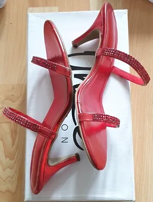 Unzè By Shalimar Shoes | Size 5 | Red | Mid Heel • £30