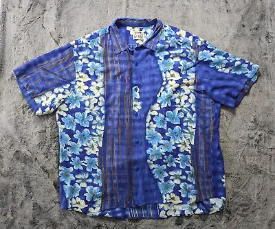 Vintage Jams World Short Sleeve Button Up Hawaiian Shirt Men's Size XXL • $69.97