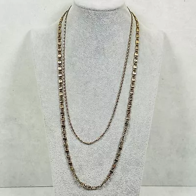 VTG Avon Necklace Byzantine Chain Gold Tone Lot Of 2 30  24  Estate Jewelry • $9.95