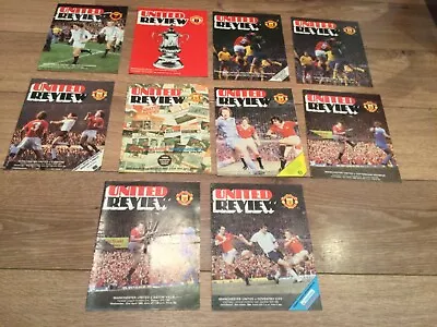 Manchester United Football Programmes  X 10  1979- 1980 Season • £5