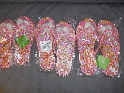 Vera Bradley Paisley In Paradise Flip Flops Small 5/6 Medium 7/8 Or Large 9/10 • $19.95