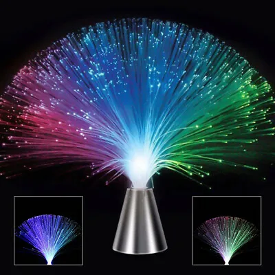 £6.59 • Buy LED Multi Colour Fibre Optic Night Light Changing Fountain Lamp Christmas Decor