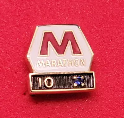 Vintage Marathon Gas ⛽️ 10 Year Service Pin 10k Gold (great Condition) • $149.99