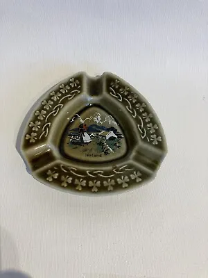 Ashtray  Irish Porcelain Wade Made In Ireland Green Blue IP612 Shamrock Vintage • $10.99