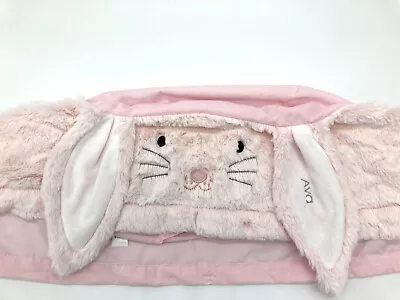 Pottery Barn Kids Large Pink Fur Bunny Easter Basket Liner AVA Mono  • $15.99