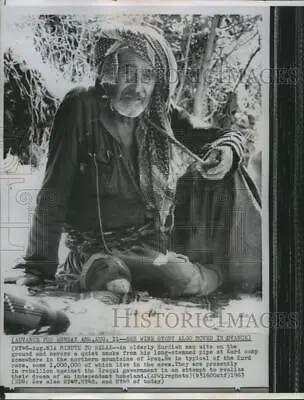 1963 Press Photo An Elderly Kurdish Man At Kurd Camp In Northern Mountains Iraq • $19.99