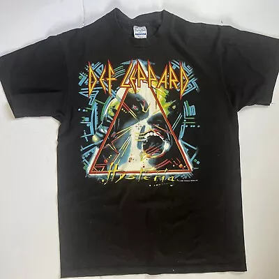 Def Leppard 1987 Hysteria Band Concert T-Shirt Single Stitch Large USA Vintage • $125