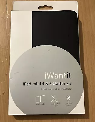 IWANTIT IM5SKBK19 7.9  IPad Mini 4 & 5 Smart Cover - Black • £1.99