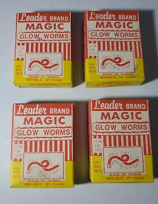 LOT OF 4 Vintage 1950's Leader Brand Magic Glow Worms NEW  • $39.99