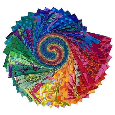 KAFFEE FASSETT Collective ~ RAINBOW Jelly Roll ~ 40  2.5  Strips ~ Free Spirit • $49