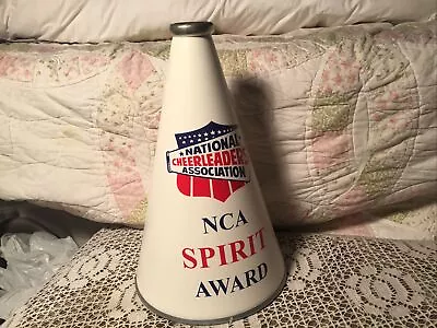 [RARE] VTG NATIONAL CHEERLEADERS ASSOC. NCA SPIRIT AWARD MEGAPHONE 16”x10” SCARC • $50