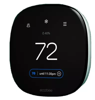 $75 • Buy Ecobee - Smart Thermostat With Voice Control - Black