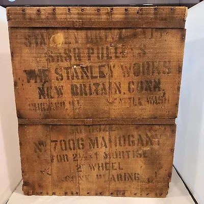 VINTAGE THE STANLEY WORKS  Wooden Shipping Crate New Britain CT  • $120